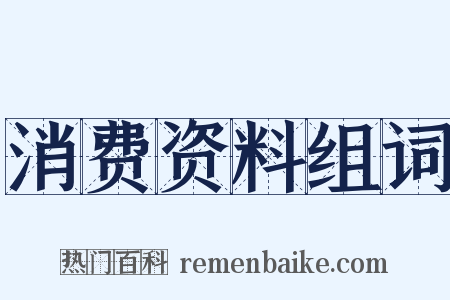 消费资料组词是什么意思的图片